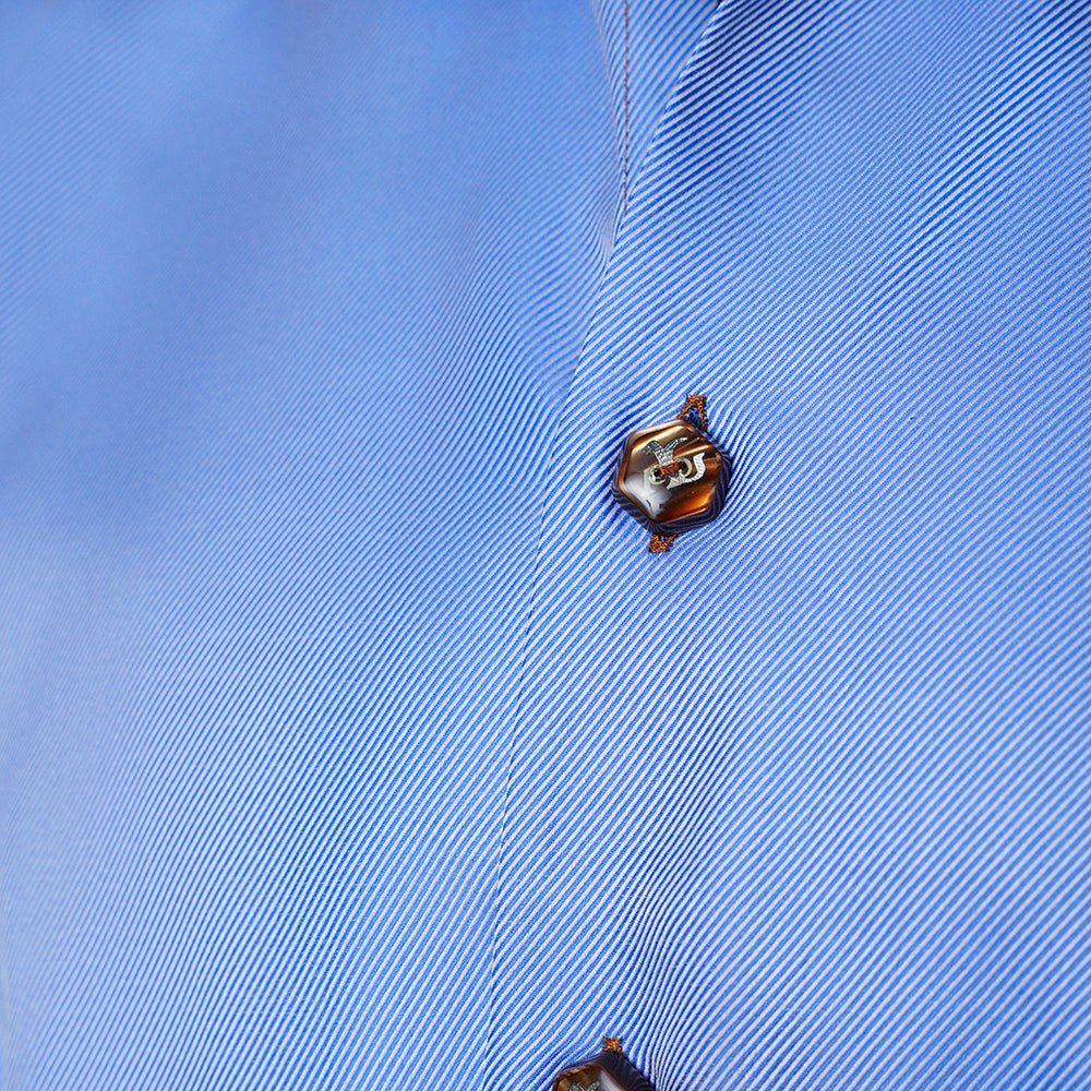 Light Blue Piave Alloro Shirt - Angelo Galasso - Luxury Italian Menswear London