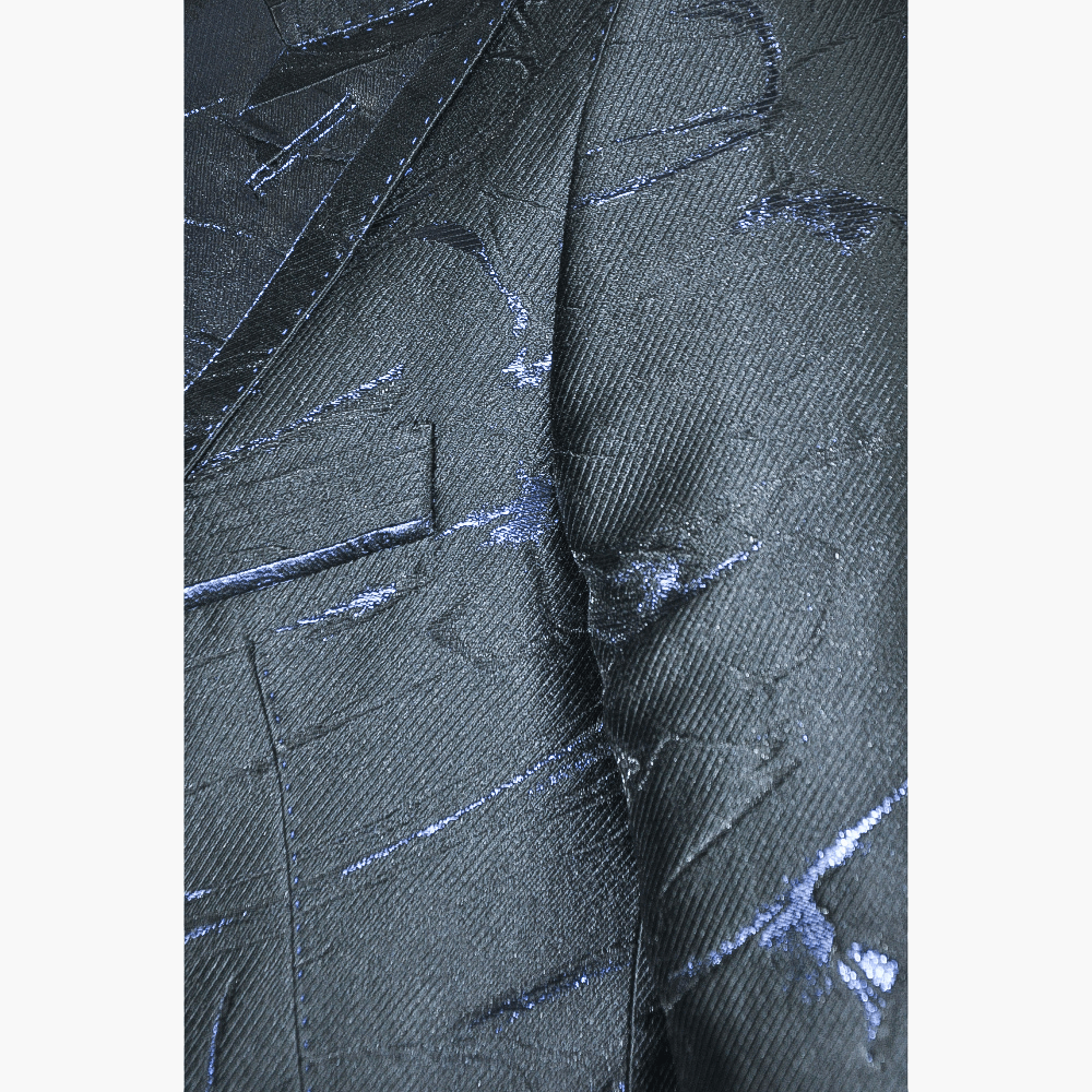 Black & Blue Metallic Evening Blazer - Angelo Galasso - Luxury Italian Menswear London