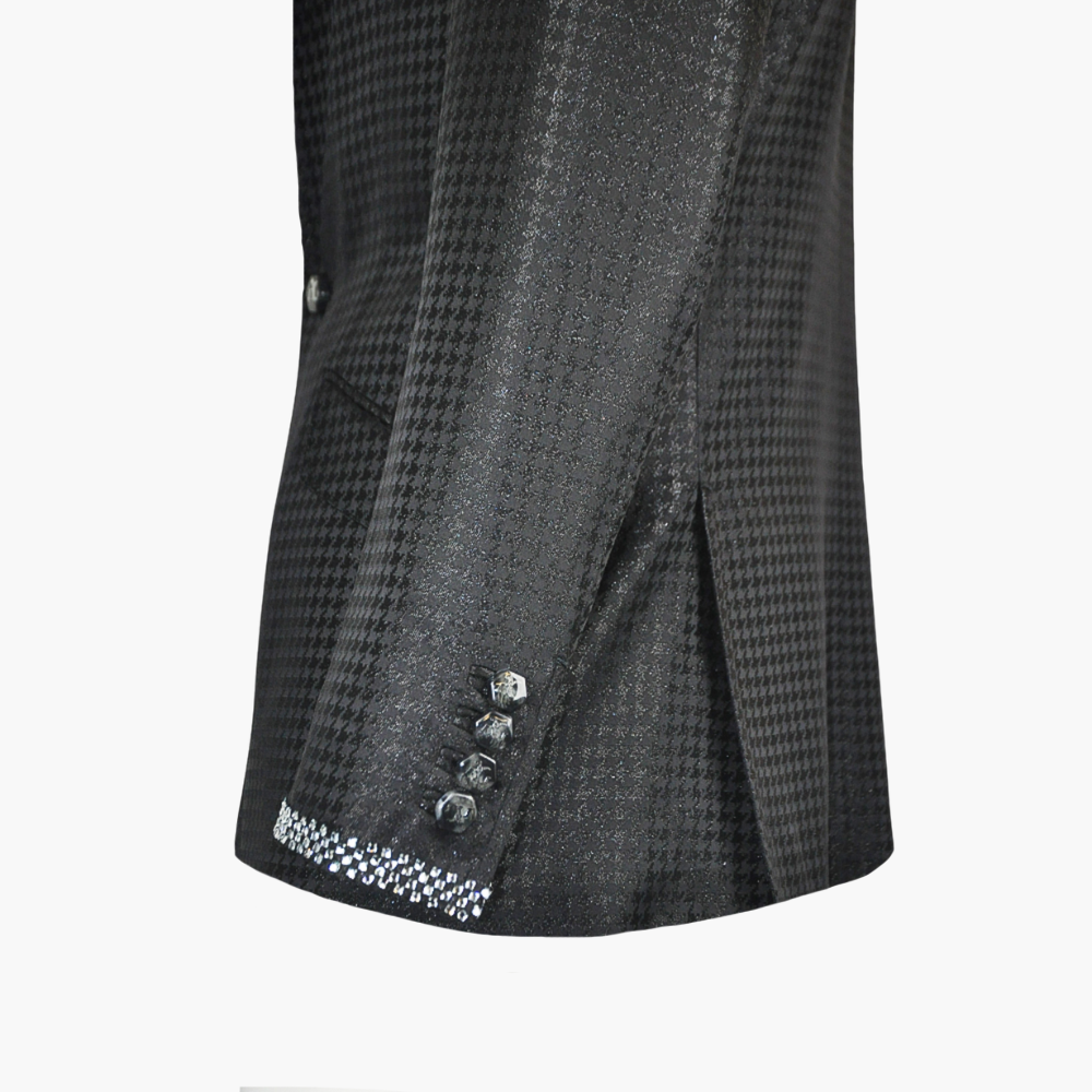 Black Stardust Crystal Blazer - AG24W2RIV02