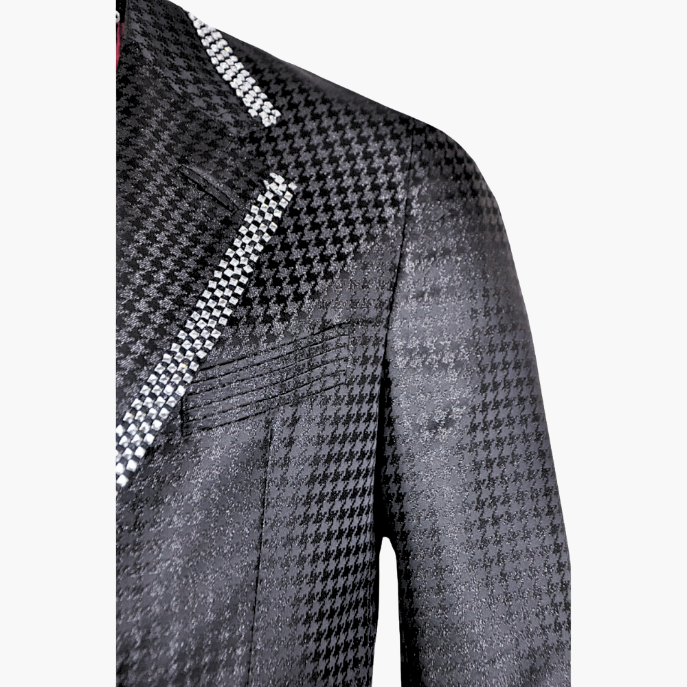 Black Stardust Crystal Blazer - AG24W2RIV02