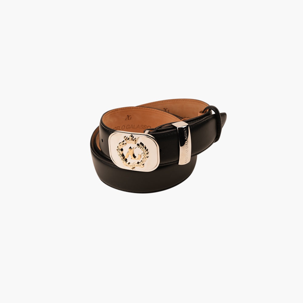 Black Alloro Calfskin Belt