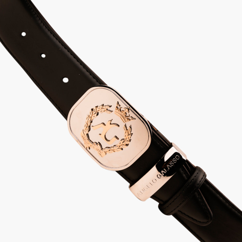 Black Alloro Calfskin Belt