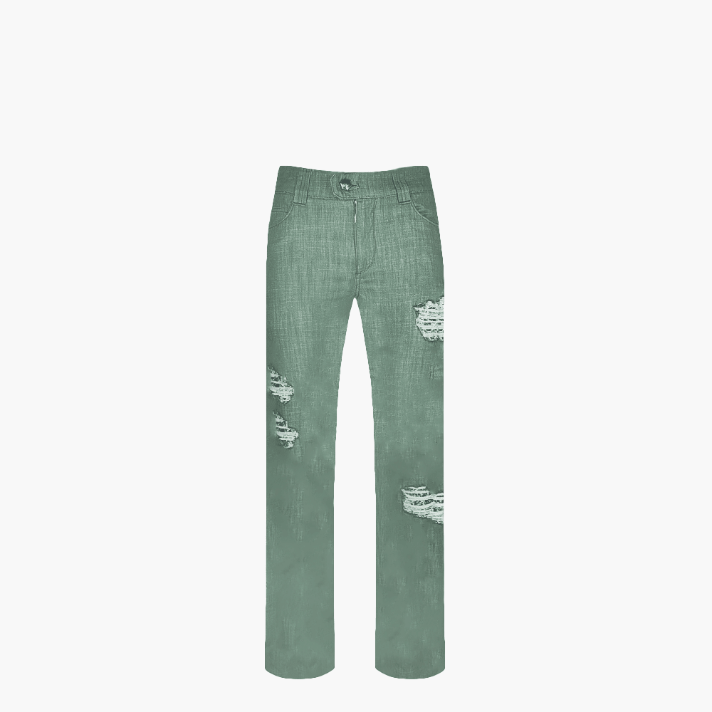 Green Malachite Jeans with Araldica Logo - Angelo Galasso - Luxury Italian Menswear London