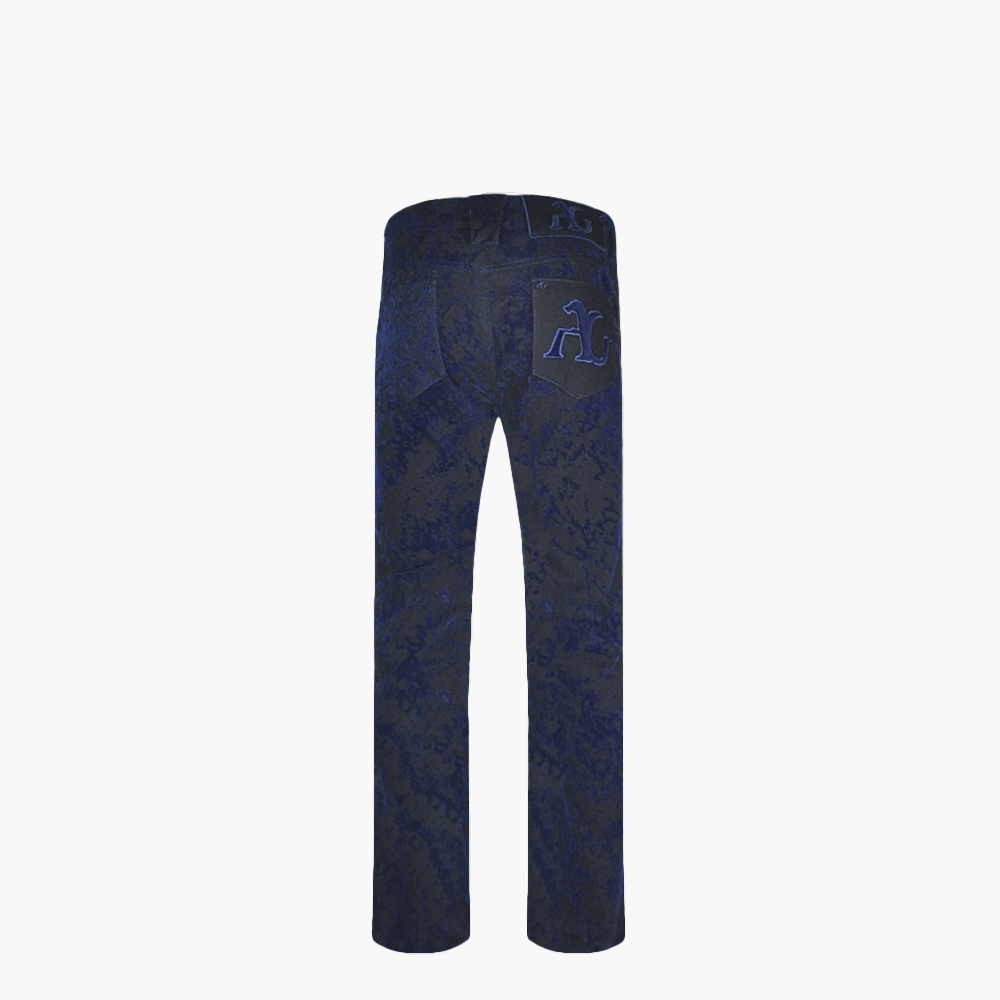 Dark Blue Flocked AG Denim - AG24WJJNS01FL(V2)