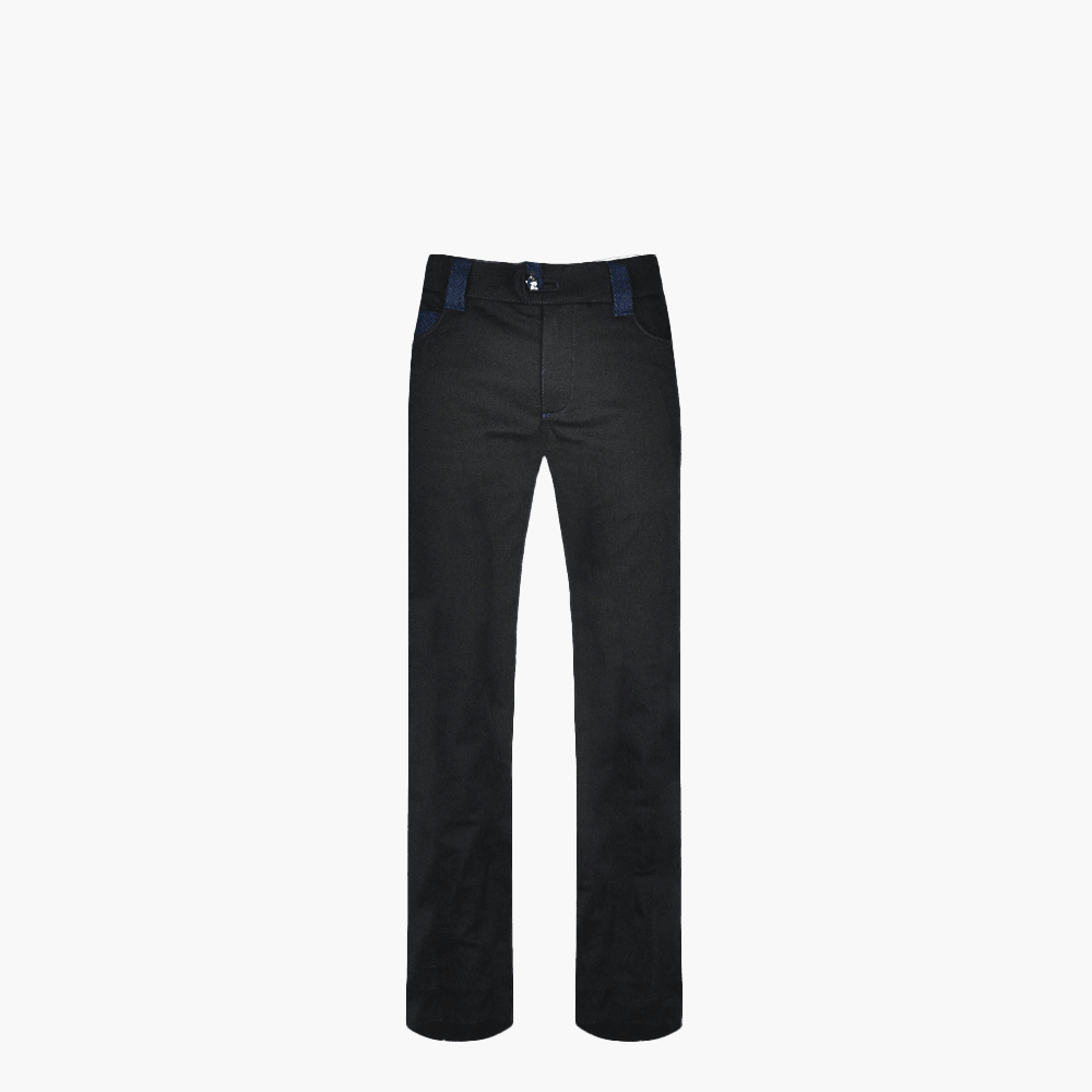 Black & Navy Jet AG Herringbone Jeans - Angelo Galasso - Luxury Italian Menswear London