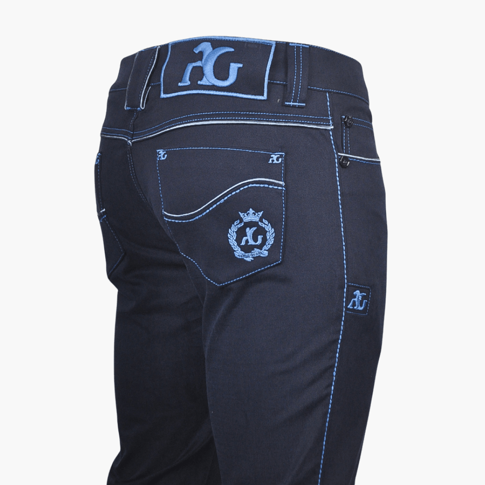 AG Blue Jeans with Alloro Logo - Angelo Galasso - Luxury Italian Menswear London