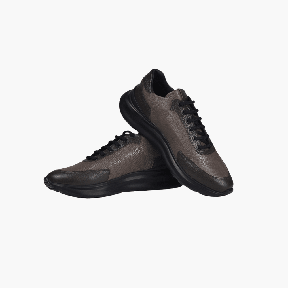Brown Alloro Leather Trainers - Angelo Galasso - Luxury Italian Menswear London