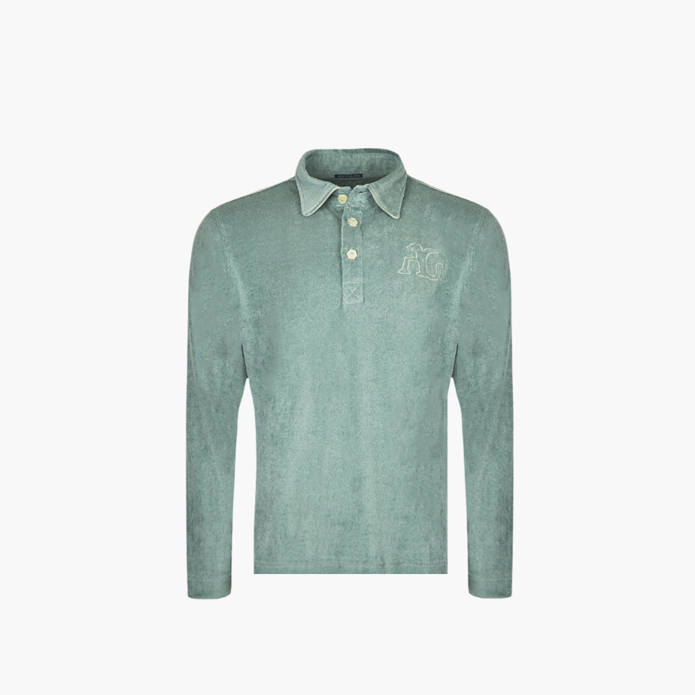 Mint Green  Long Sleeves AG Polo - AG24WTPLO03
