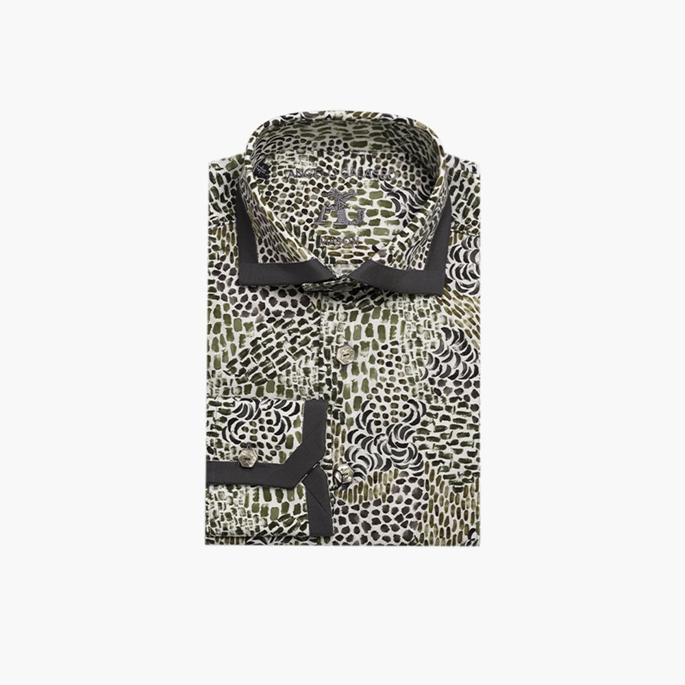 Olive Green Popeline Mason Shirt