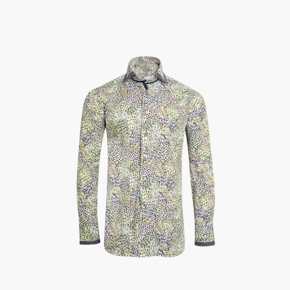 Olive Green Popeline Mason Shirt