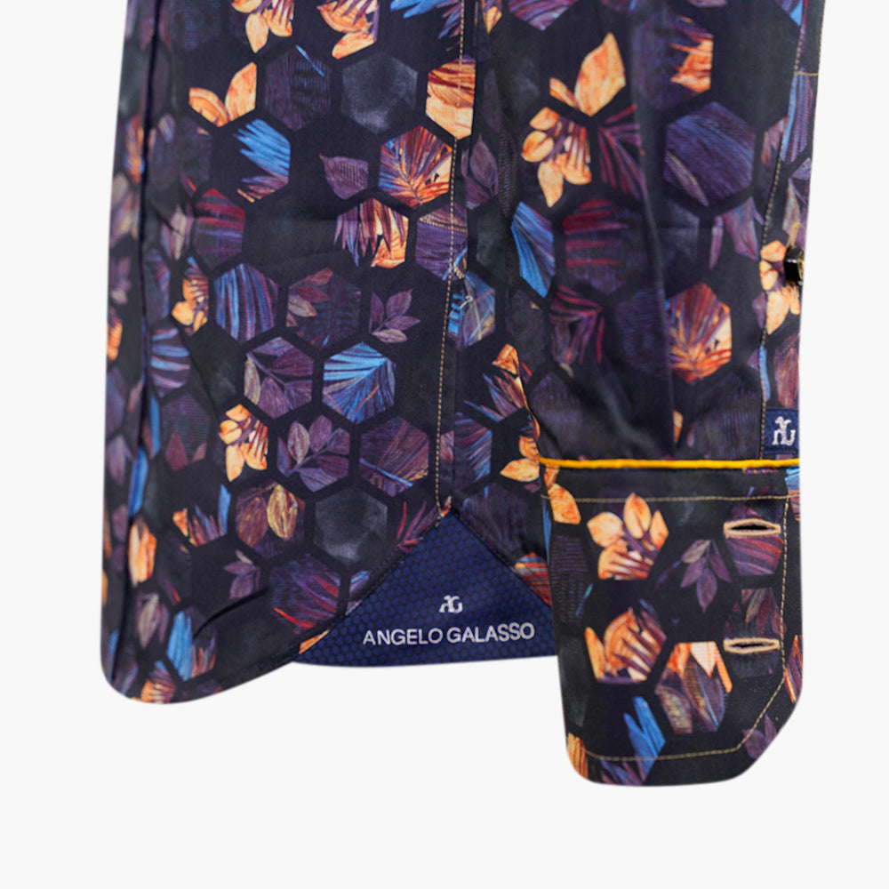 Yellow & Black Honeycomb Niki Shirt -