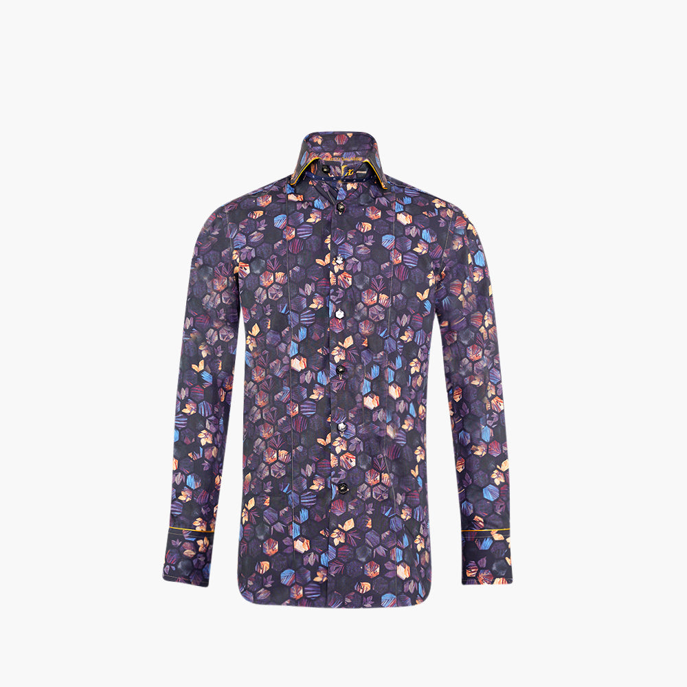 Yellow & Black Honeycomb Niki Shirt -