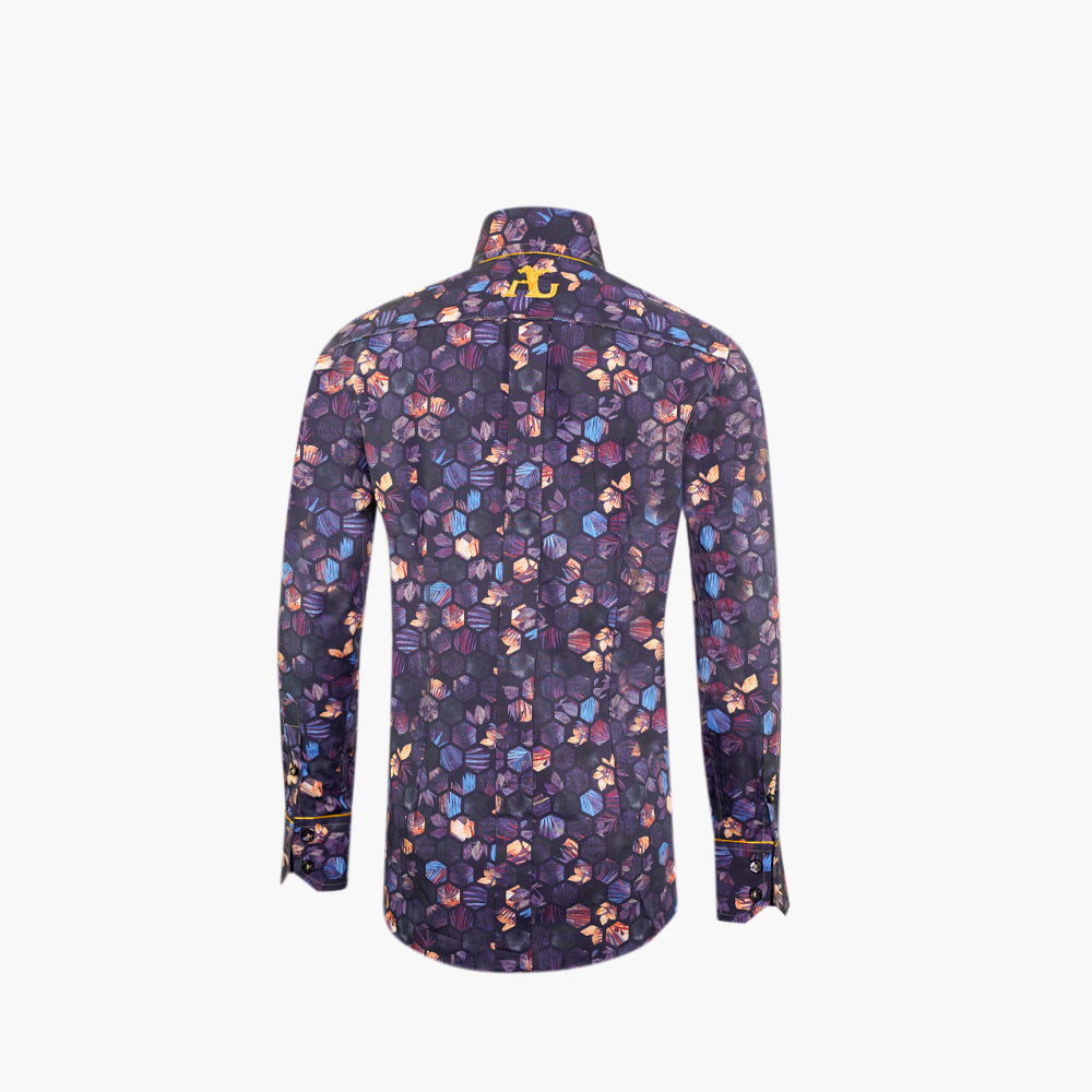Yellow & Black Honeycomb Niki Shirt -