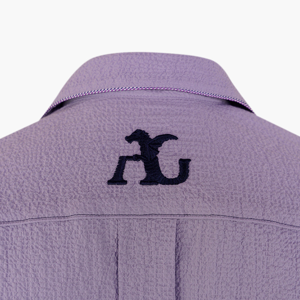 Lilac Short Sleeves Bowling Shirt - AG25S1HAS07