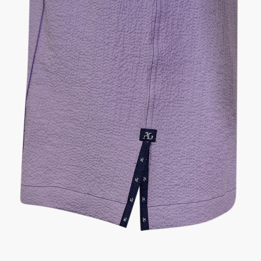 Lilac Short Sleeves Bowling Shirt - Angelo Galasso - Luxury Italian Menswear London