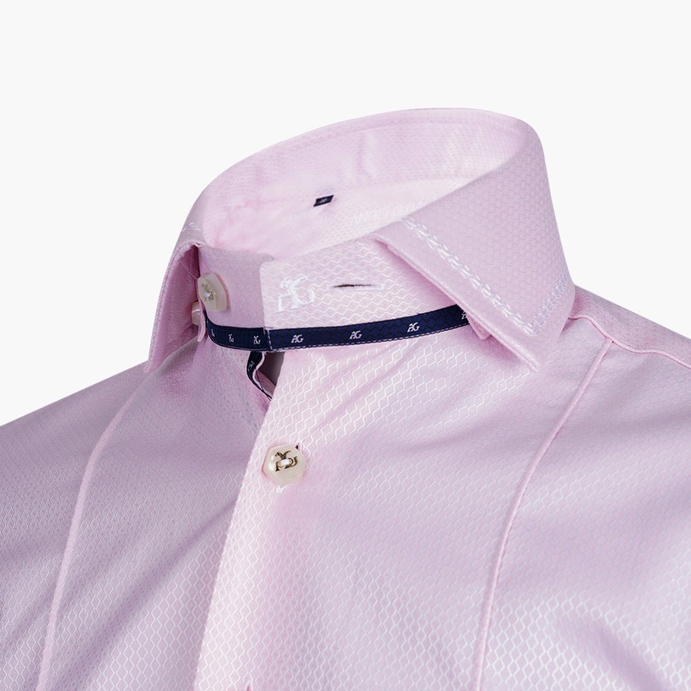 Pink Diamond Print Mason Shirt - Angelo Galasso - Luxury Italian Menswear London