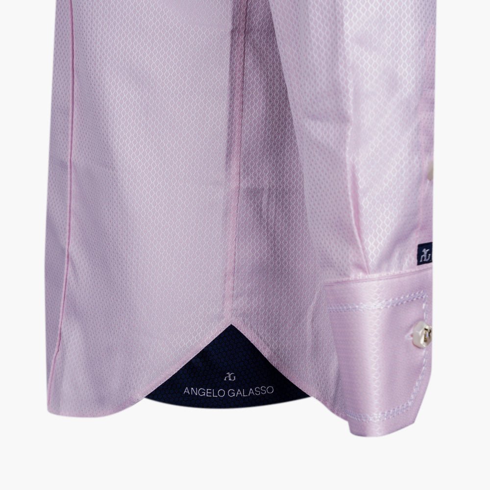 Pink Diamond Print Mason Shirt - Angelo Galasso - Luxury Italian Menswear London