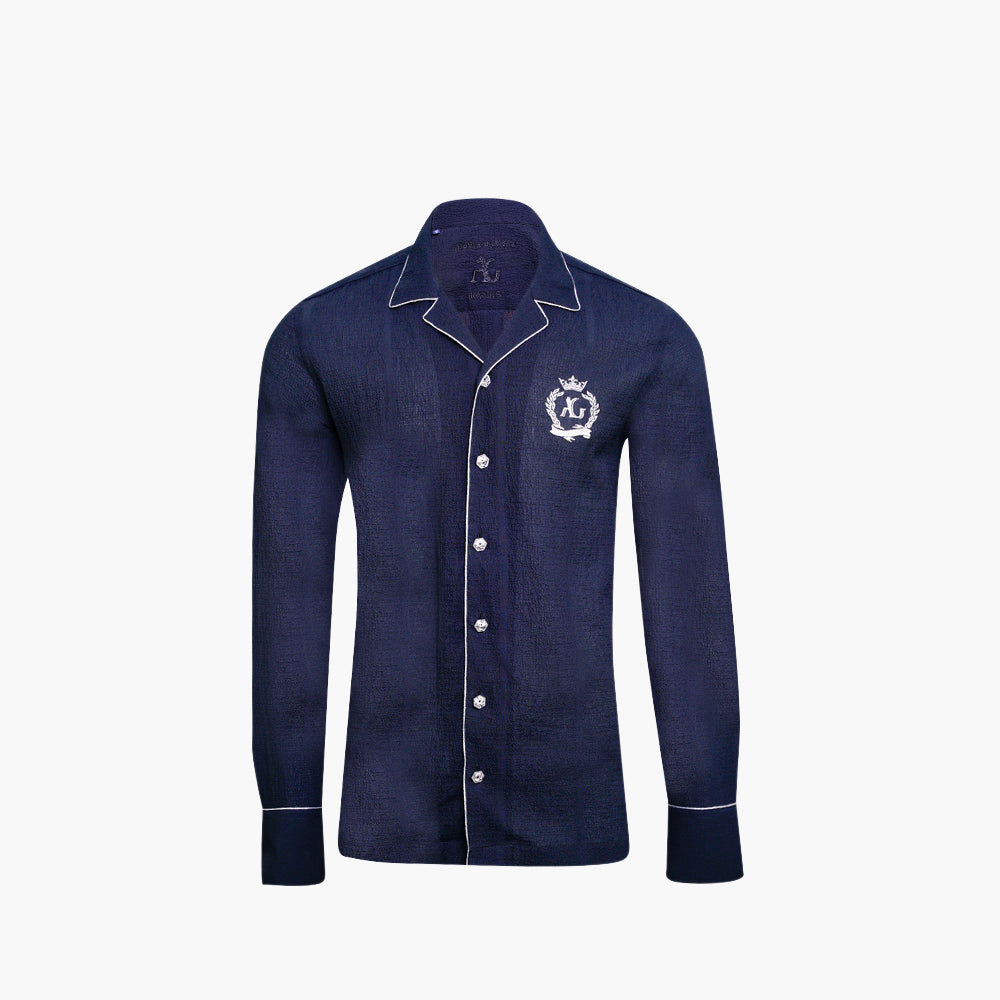 Black & Silver Bowling Shirt-