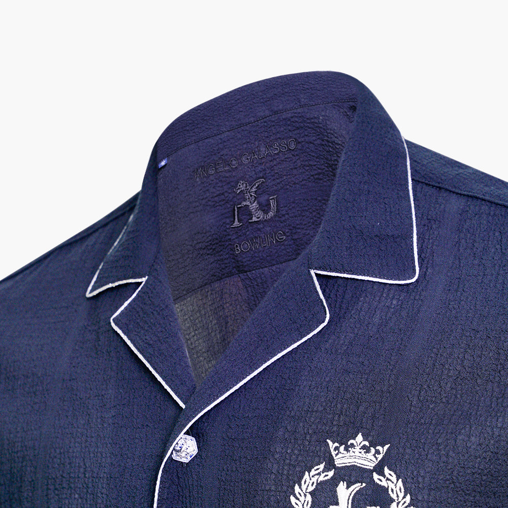 Black & Silver Bowling Shirt-