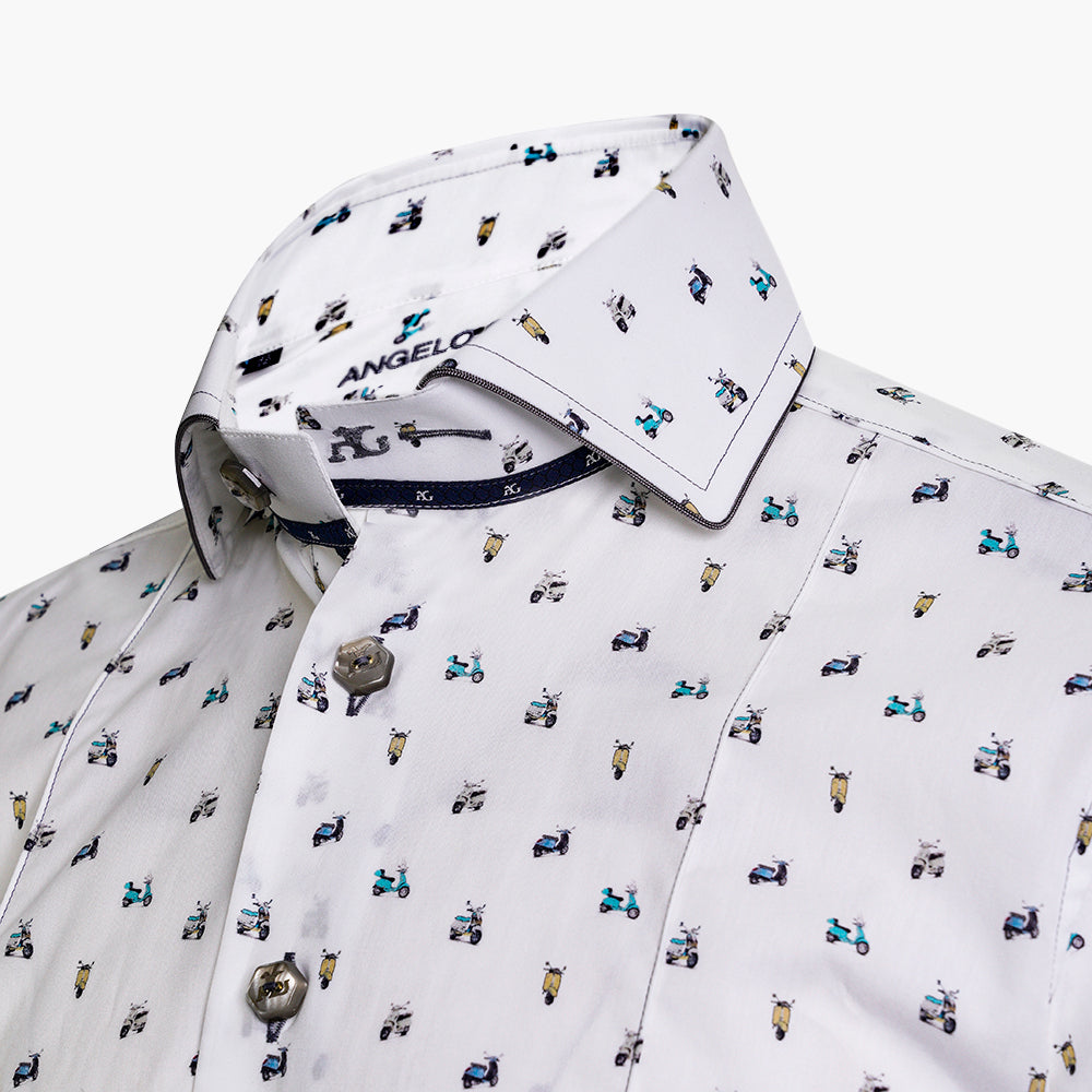 White Vespa Short Sleeves Mason Shirt - AG25S1HAS16