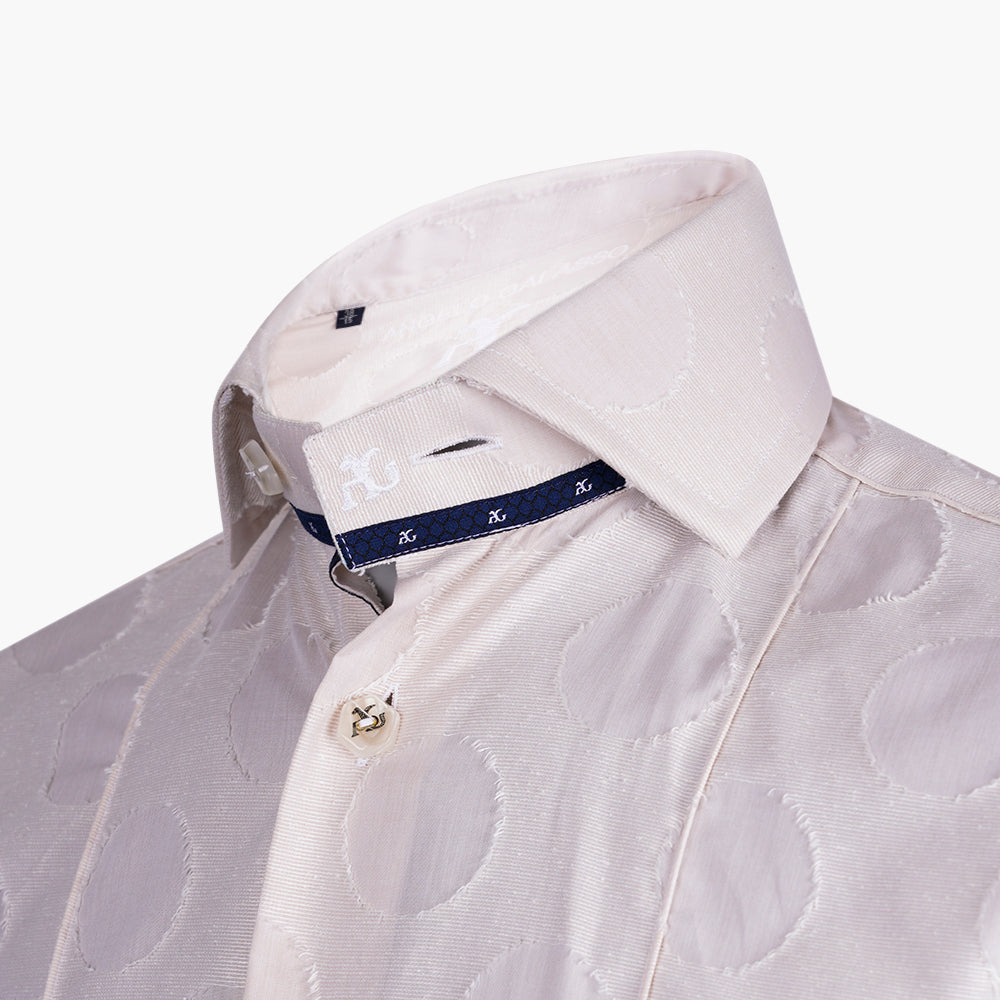 Beige Round Motif Fil Coupe Mason Shirt - AG25S1HAS19