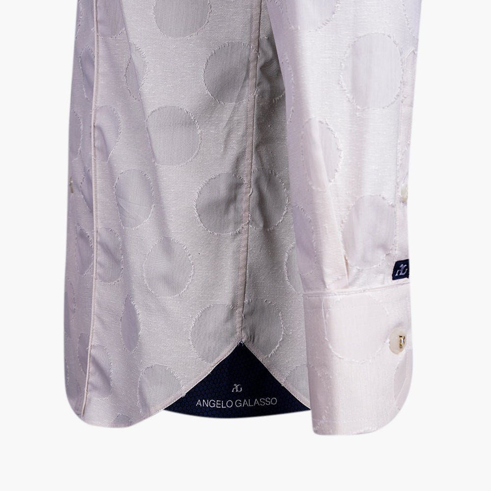 Beige Round Motif Fil Coupe Mason Shirt - AG25S1HAS19