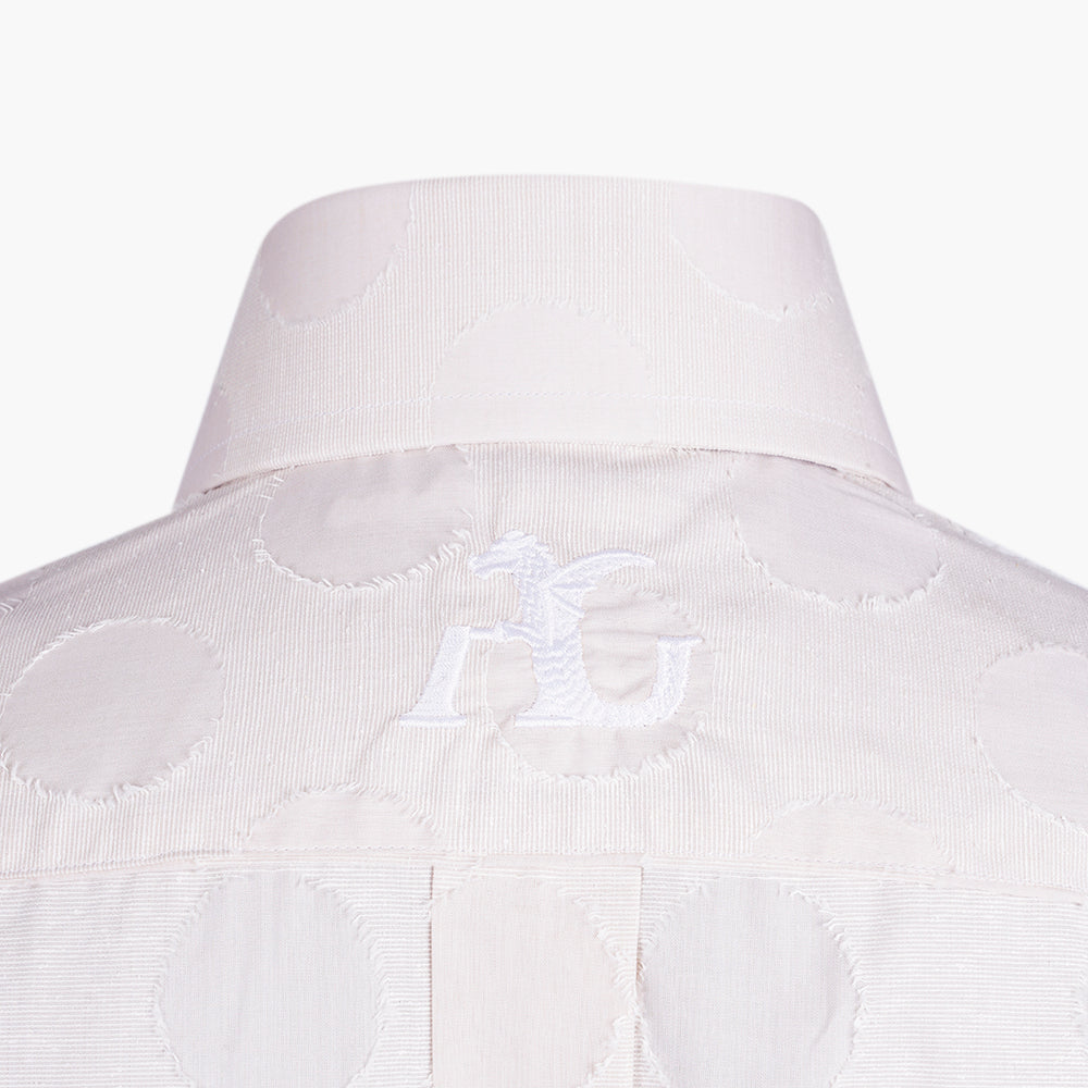Beige Round Motif Fil Coupe Mason Shirt - AG25S1HAS19
