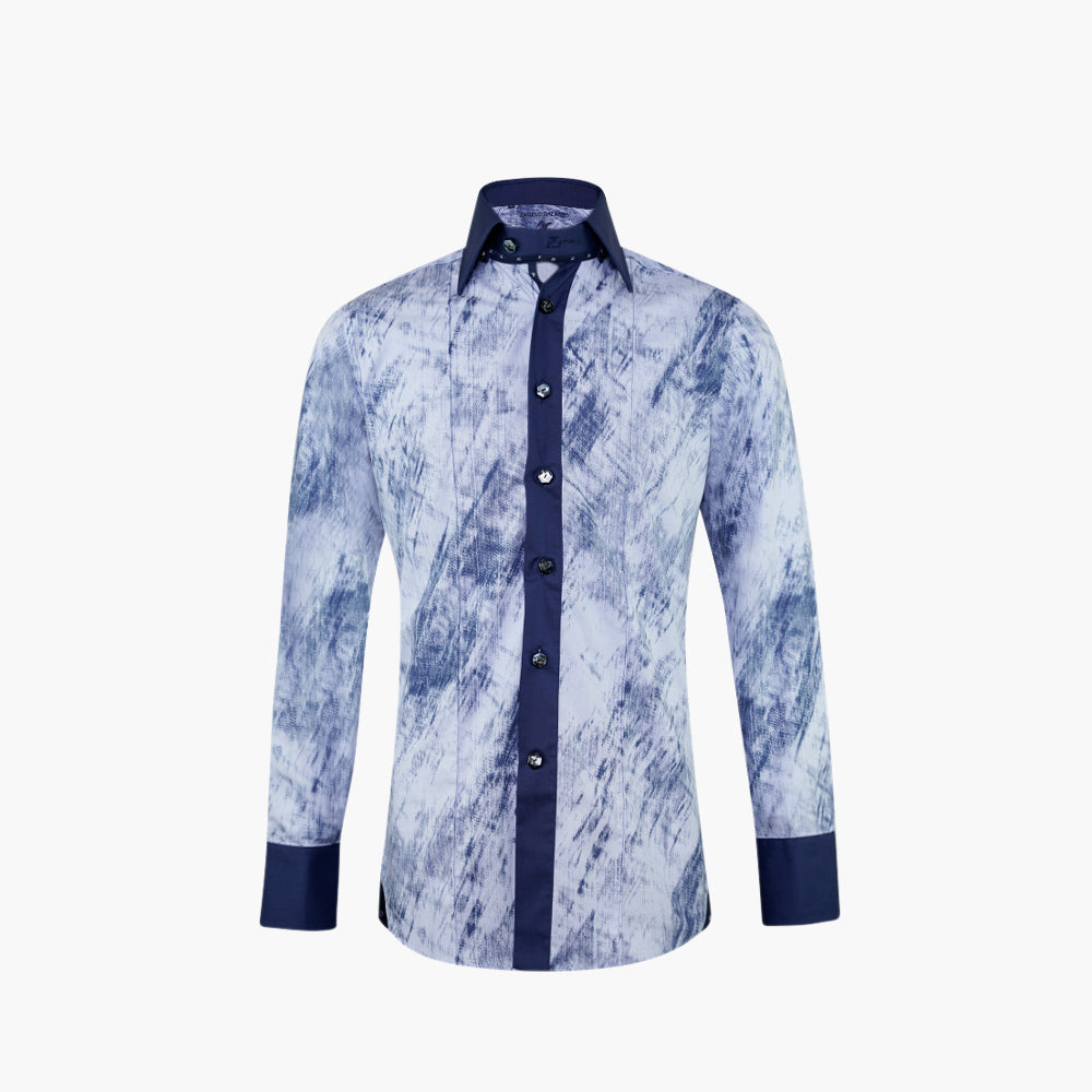 Dark Blue & Blue Varenna Corleone Shirt -