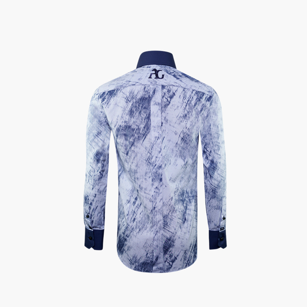 Dark Blue & Blue Varenna Corleone Shirt -