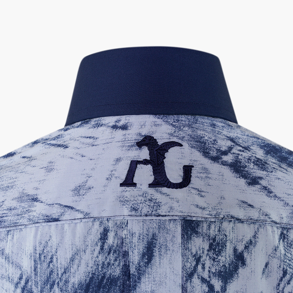 Dark Blue & Blue Varenna Corleone Shirt -