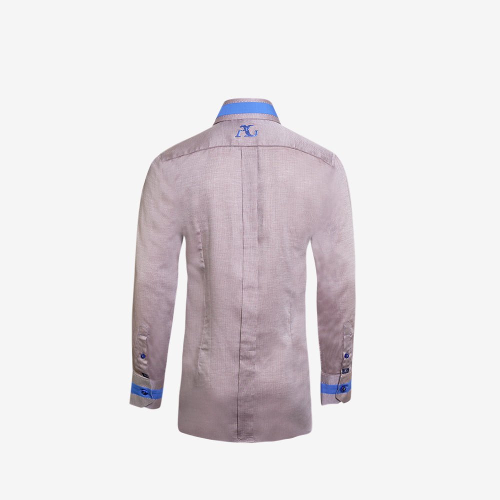 Brown & Blue Fremont Mason Shirt - Angelo Galasso - Luxury Italian Menswear London
