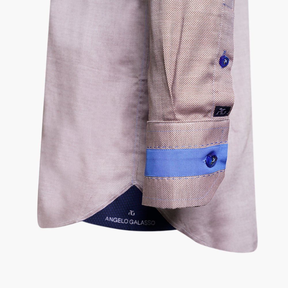 Brown & Blue Fremont Mason Shirt - Angelo Galasso - Luxury Italian Menswear London