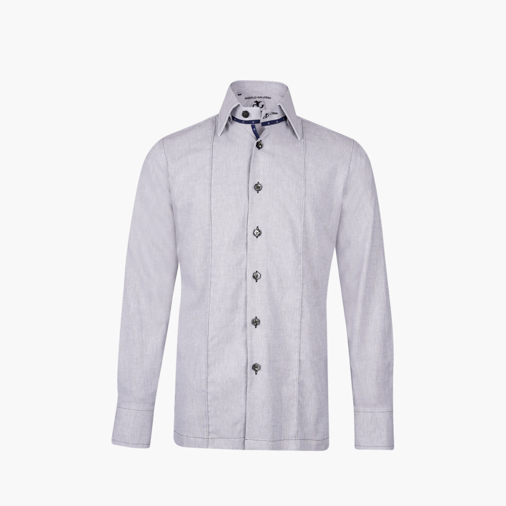 Grey Corleone Linen Shirt - AG25S1HAS31
