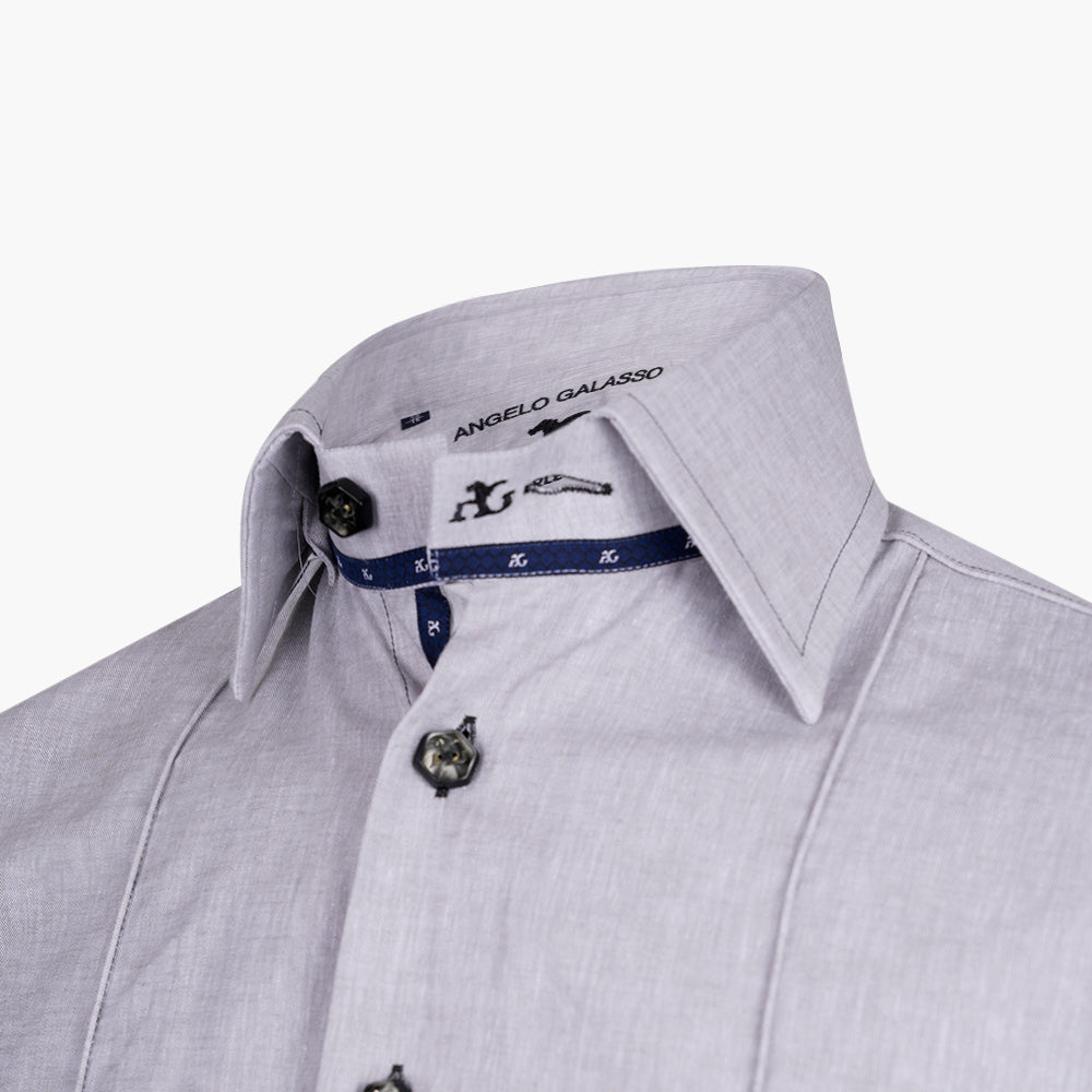 Grey Corleone Linen Shirt - AG25S1HAS31