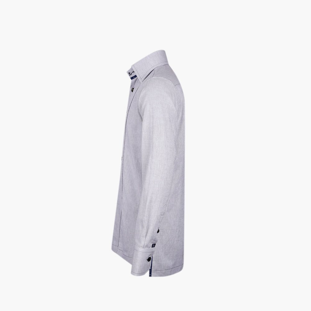 Grey Corleone Linen Shirt - Angelo Galasso - Luxury Italian Menswear London