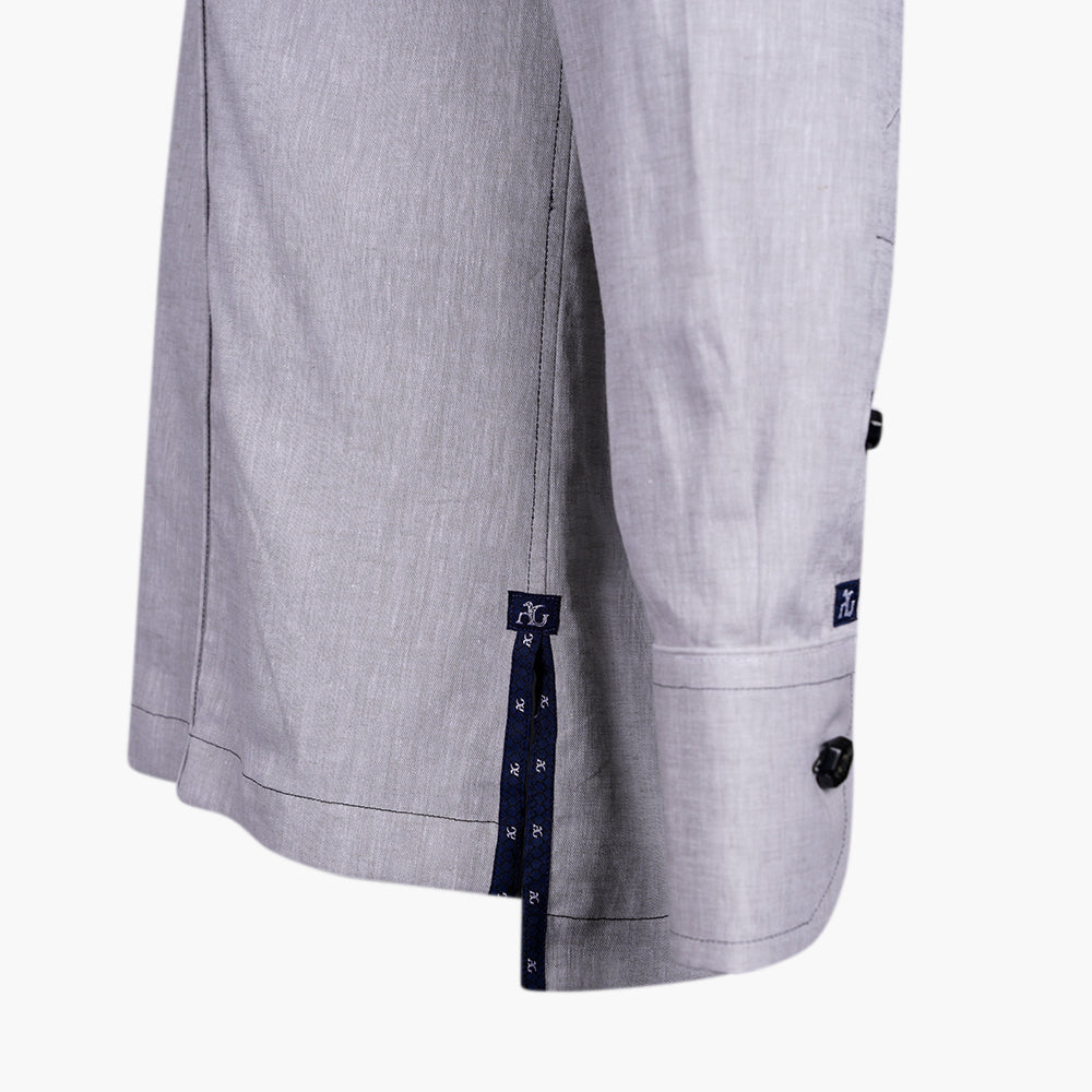 Grey Corleone Linen Shirt - AG25S1HAS31