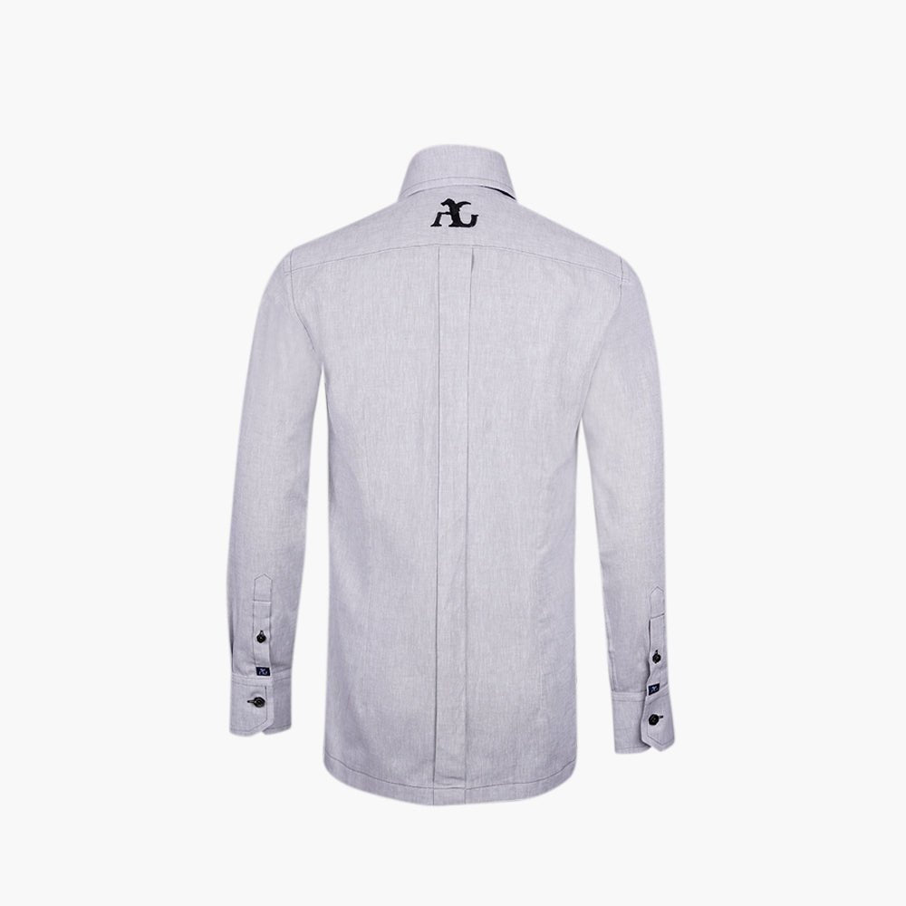 Grey Corleone Linen Shirt - Angelo Galasso - Luxury Italian Menswear London