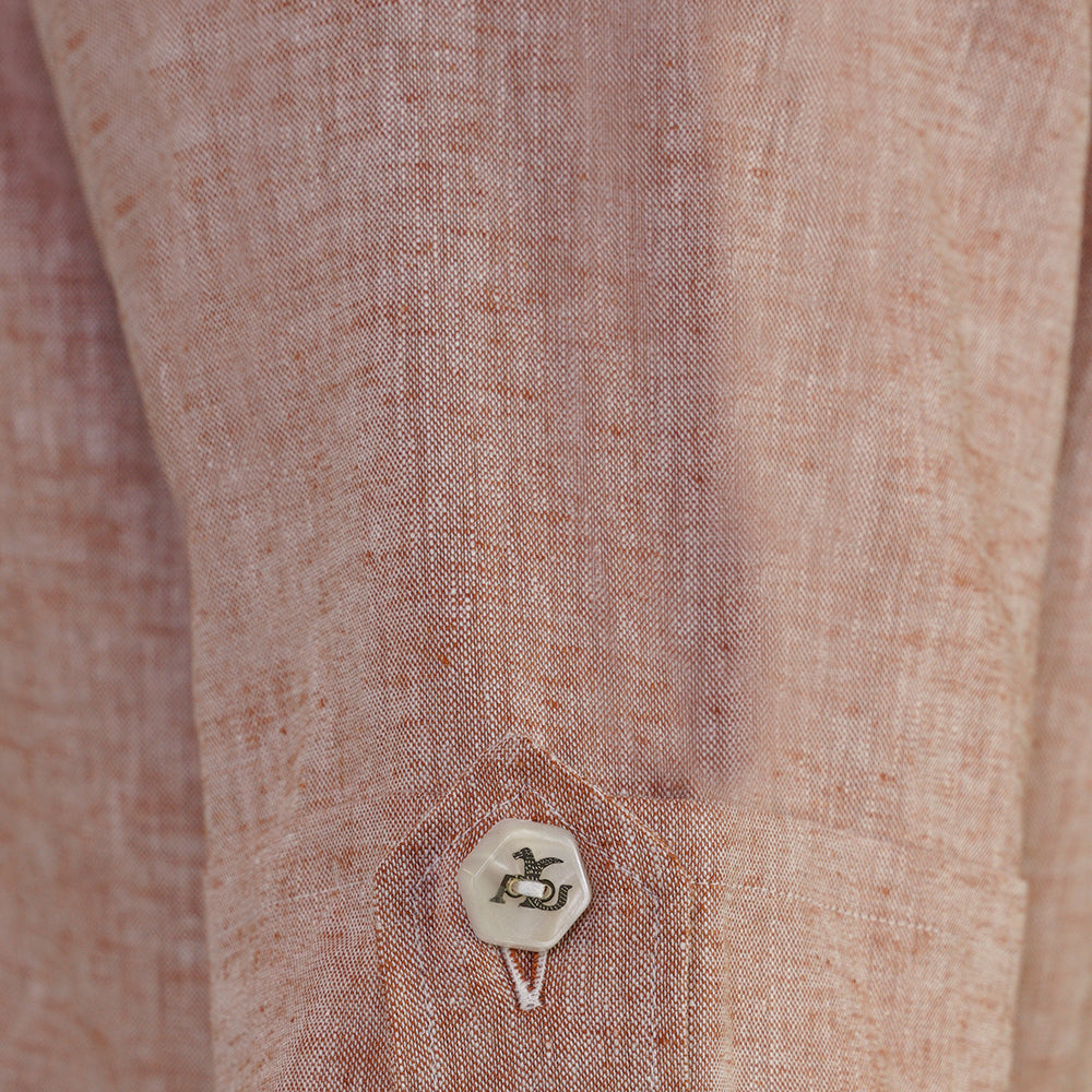 Salmon Alloro Linen Short Sleeves - AG25S1HAS32