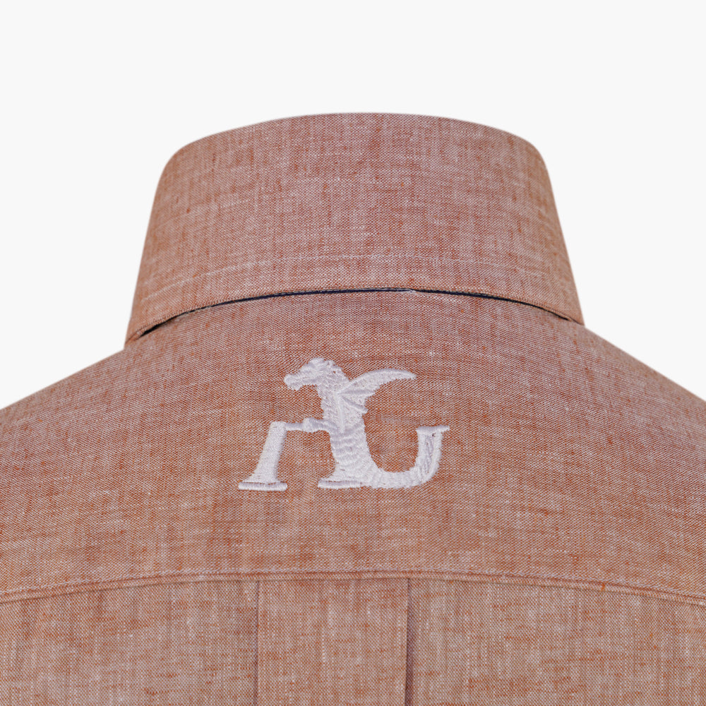 Salmon Alloro Linen Short Sleeves - AG25S1HAS32