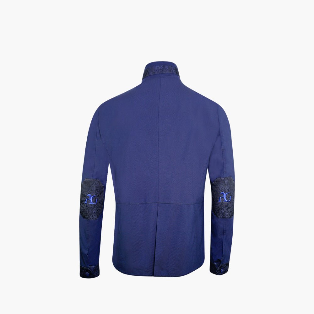 Navy Blue Sahariana - Angelo Galasso - Luxury Italian Menswear London