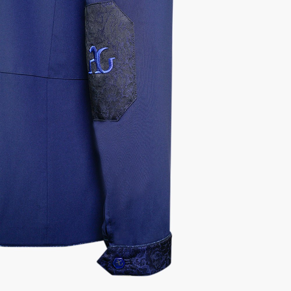 Navy Blue Sahariana - Angelo Galasso - Luxury Italian Menswear London