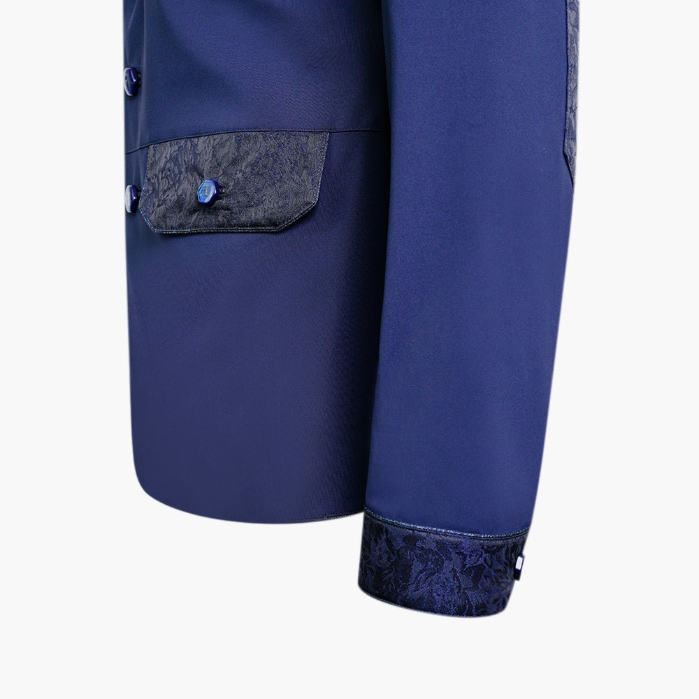 Navy Blue Sahariana - Angelo Galasso - Luxury Italian Menswear London