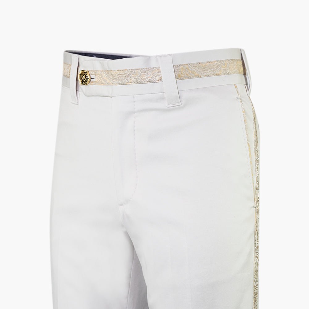 Champagne & Gold Classic Trousers - Angelo Galasso - Luxury Italian Menswear London