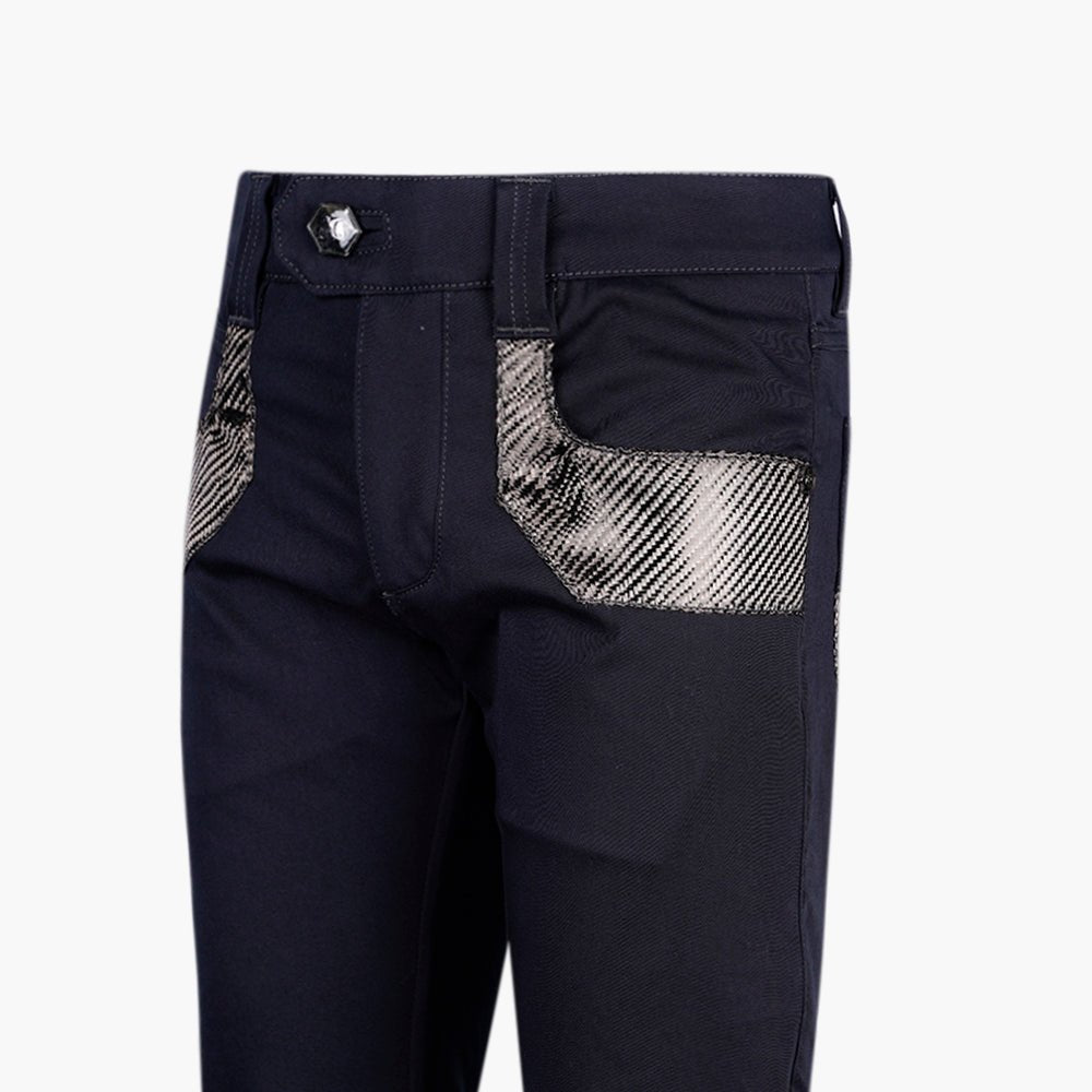 Black & Grey Carbon Fiber Jeans - Angelo Galasso - Luxury Italian Menswear London