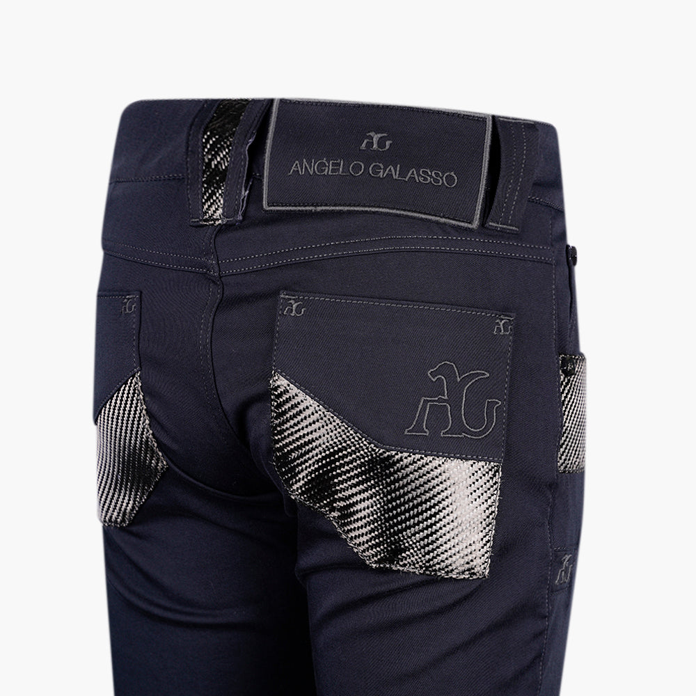 Black & Grey Carbon Fiber Jeans - AG25SJJNS01