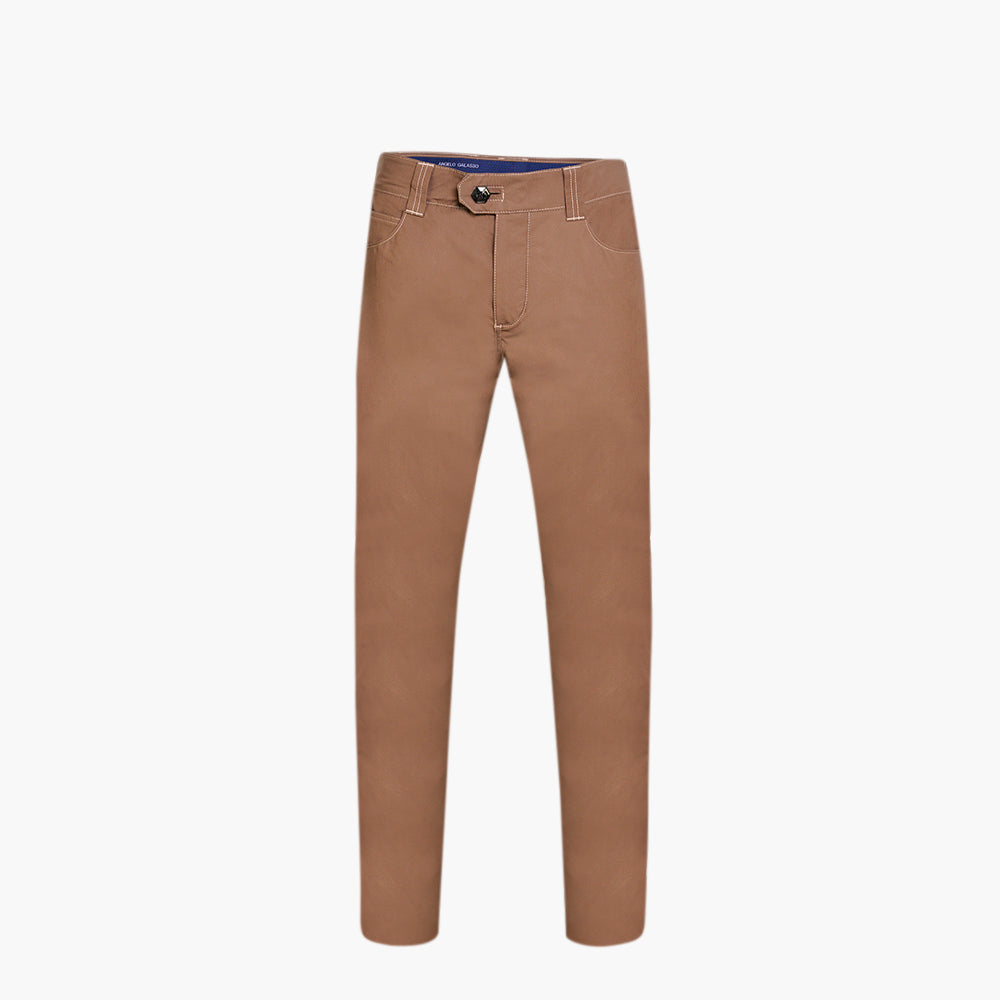 Brown & Light Brown Crown Cotton Jeans - AG25SPANT01