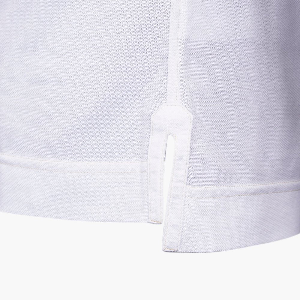 White & Gold Shindo Crown Polo - Angelo Galasso - Luxury Italian Menswear London