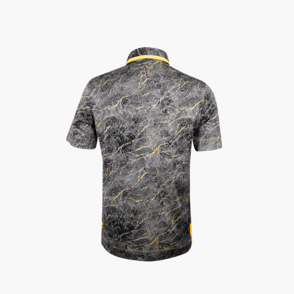 Black & Yellow  Frise Crown Polo - AG25STPLO01