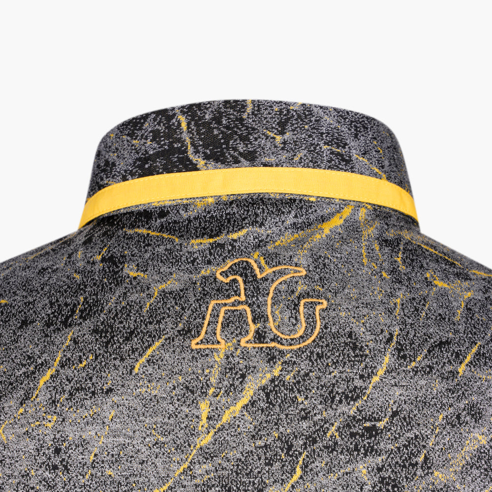 Black & Yellow  Frise Crown Polo - AG25STPLO01
