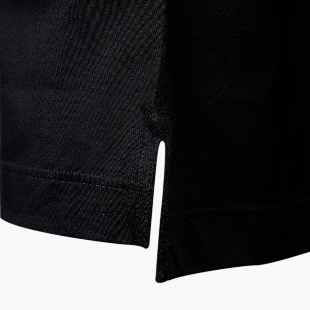 Black & Burgundy Shindo Crown Polo - Angelo Galasso - Luxury Italian Menswear London